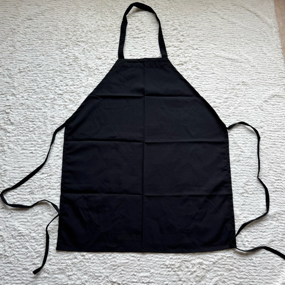 6 pack Commercial Cooking Apron Kitchen Restaurant Bib Unisex Black Long